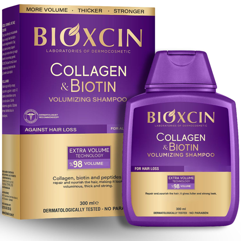 BIOXCIN Shampoing collagene-biotine en bouteille pour plus de volume