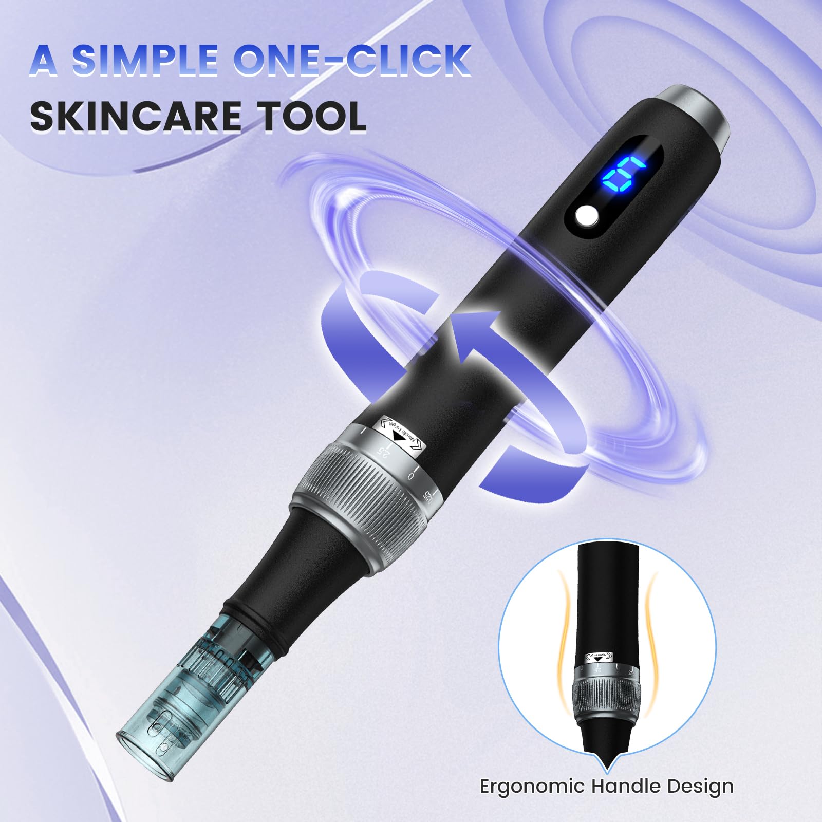 Bird Here rouleau dermique 0,25 mm durable et portable pour voyager.