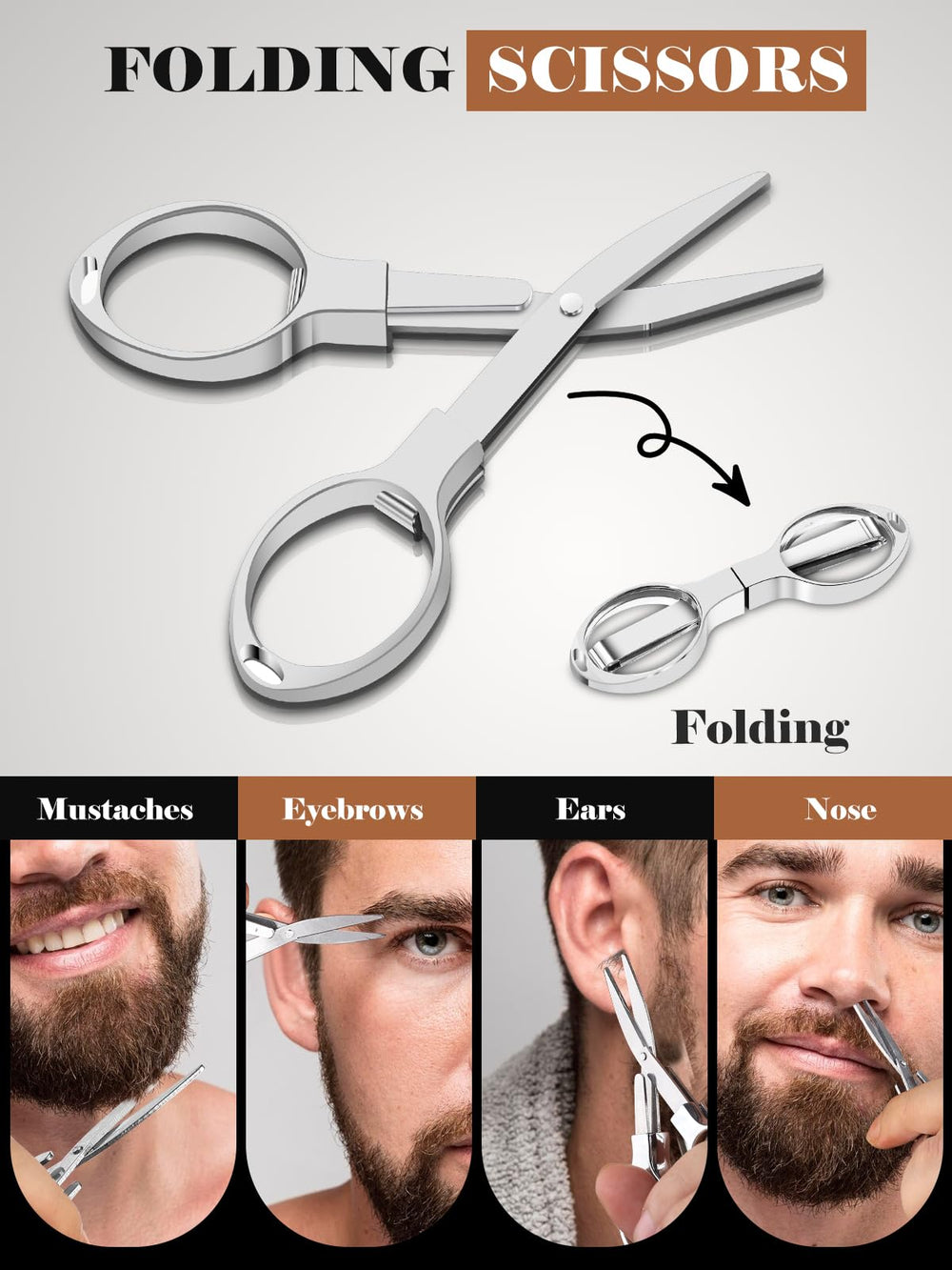 Kit entretien barbe Bituemly 3-en-1 avec coffret cadeau pratique.