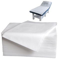 Biubumtu draps jetables pour table de massage, blanc et confortable.