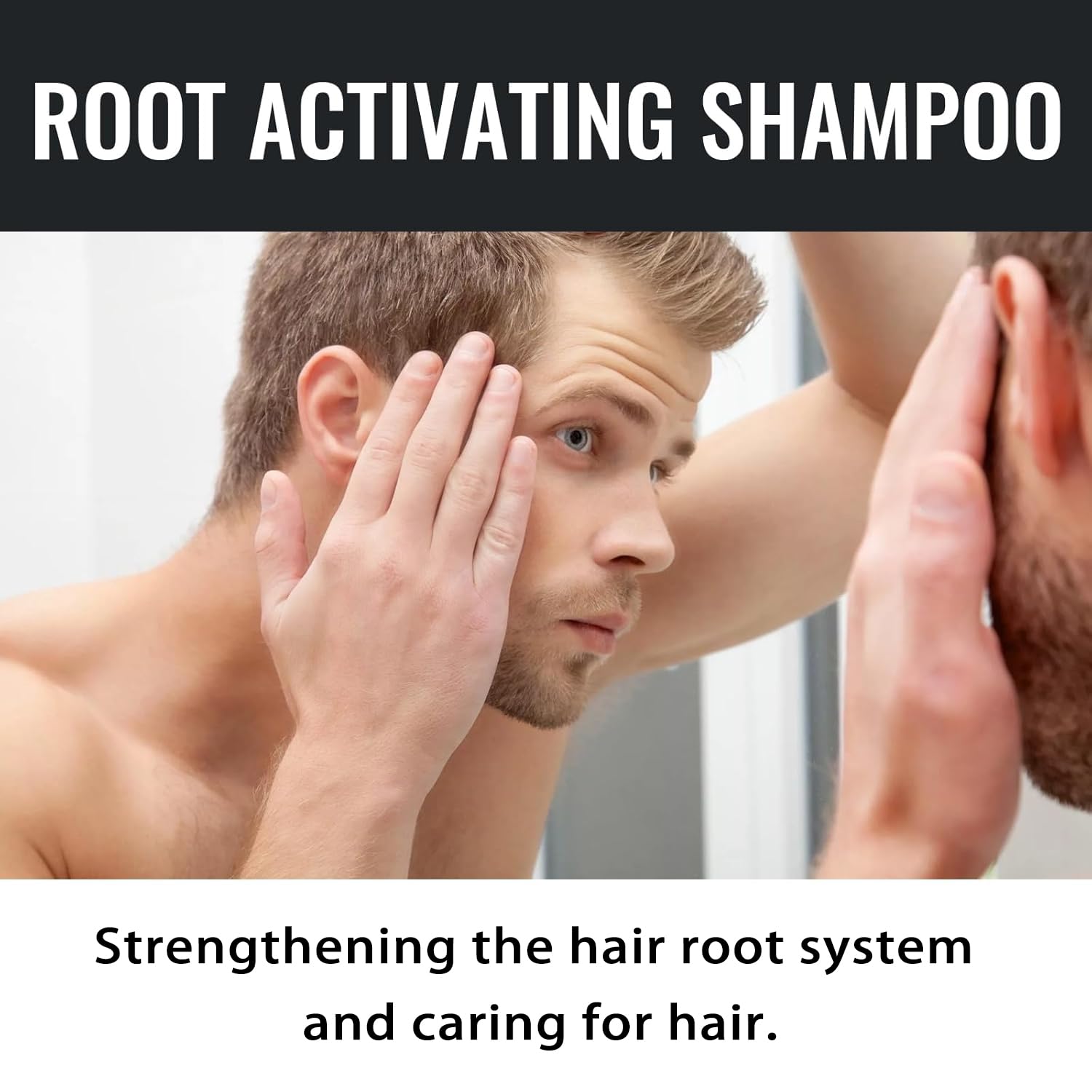 Biuhorey Activateur de Racines Shampooing – étape d’utilisation pour un soin efficace.