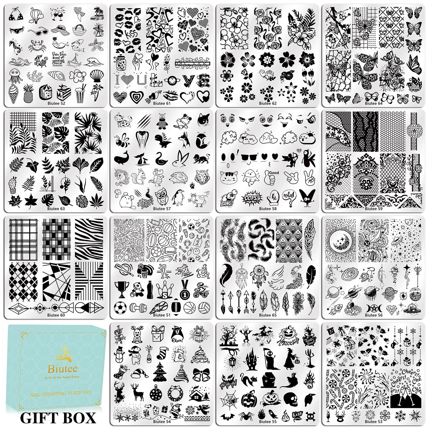 Biutee stamper transparent: précision facile pour positionner le motif.