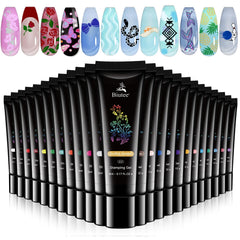 Biutee Vernis Gel Stamper avec palette complète de 24 couleurs pour les ongles