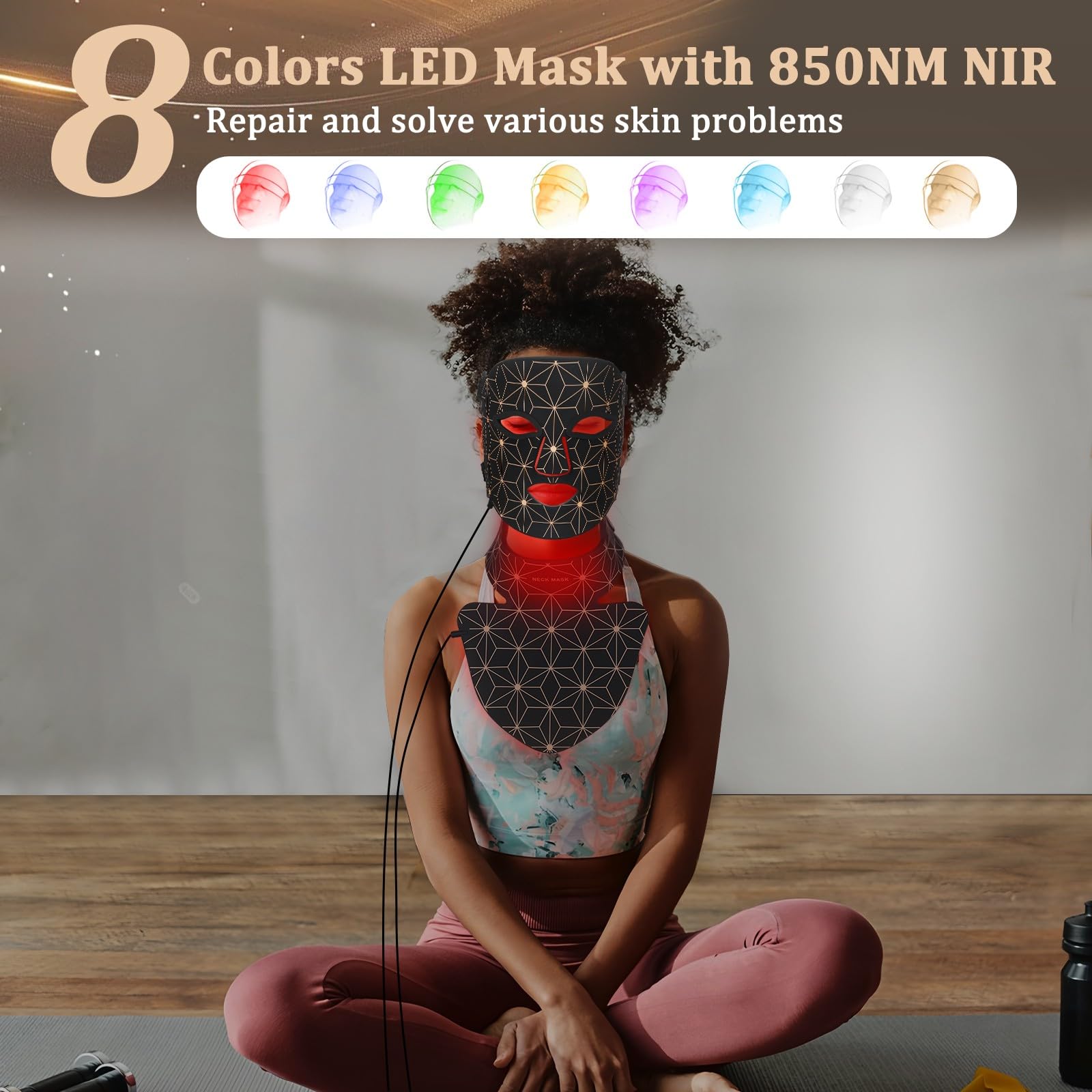 Biufish masque ajustable s’adapte au visage, cou et épaules