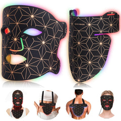 Biufish masque led rouge-visage-cou pour revitaliser la peau et le cou