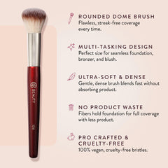 BK BEAUTY 106 pinceau fond de teint, application lisse et polyvalente pour bronzer et blush.