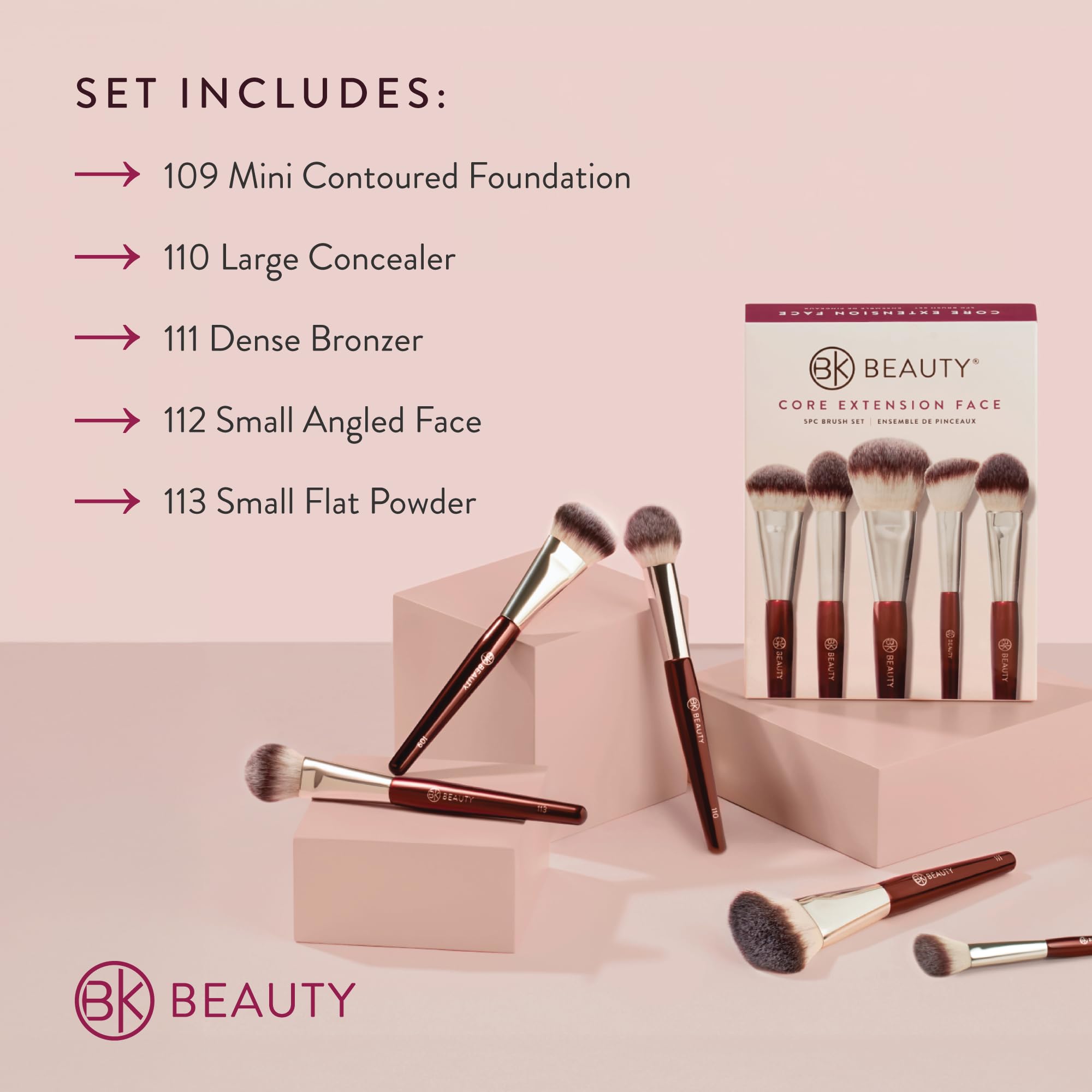BK Beauty pinceau visage angle petit, blush et highlighter avec précision.