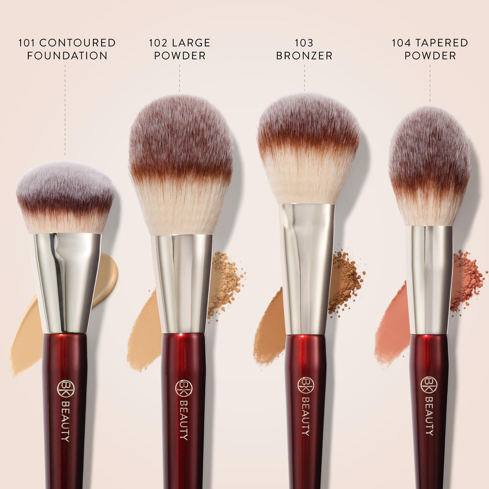 BK BEAUTY pinceau poudre conique pour précision sur les joues et le teint