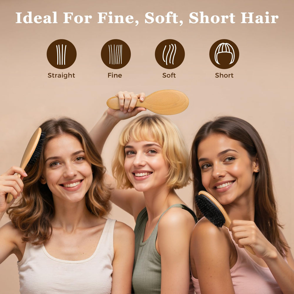 La brosse BLACK EGG convient particulièrement aux cheveux fins et sensibles.