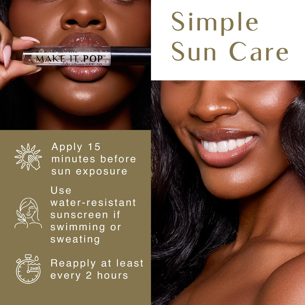 BLACK GIRL SUNSCREEN application facile 15 minutes avant le soleil