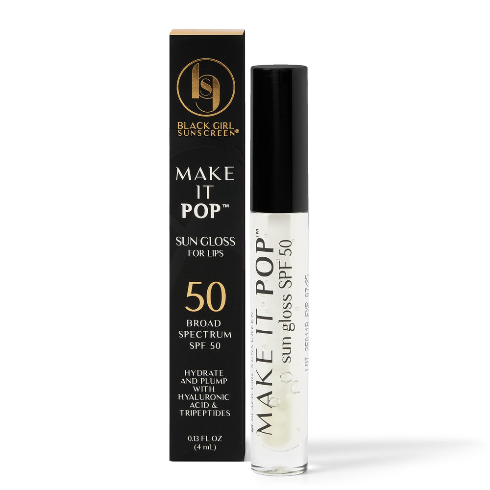 BLACK GIRL SUNSCREEN gloss lèvres protection solaire et brillance ciel clair