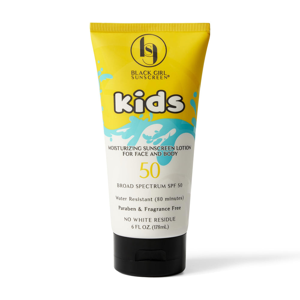 BLACK GIRL SUNSCREEN Kids SPF 50 lotion on face and body for outdoor play