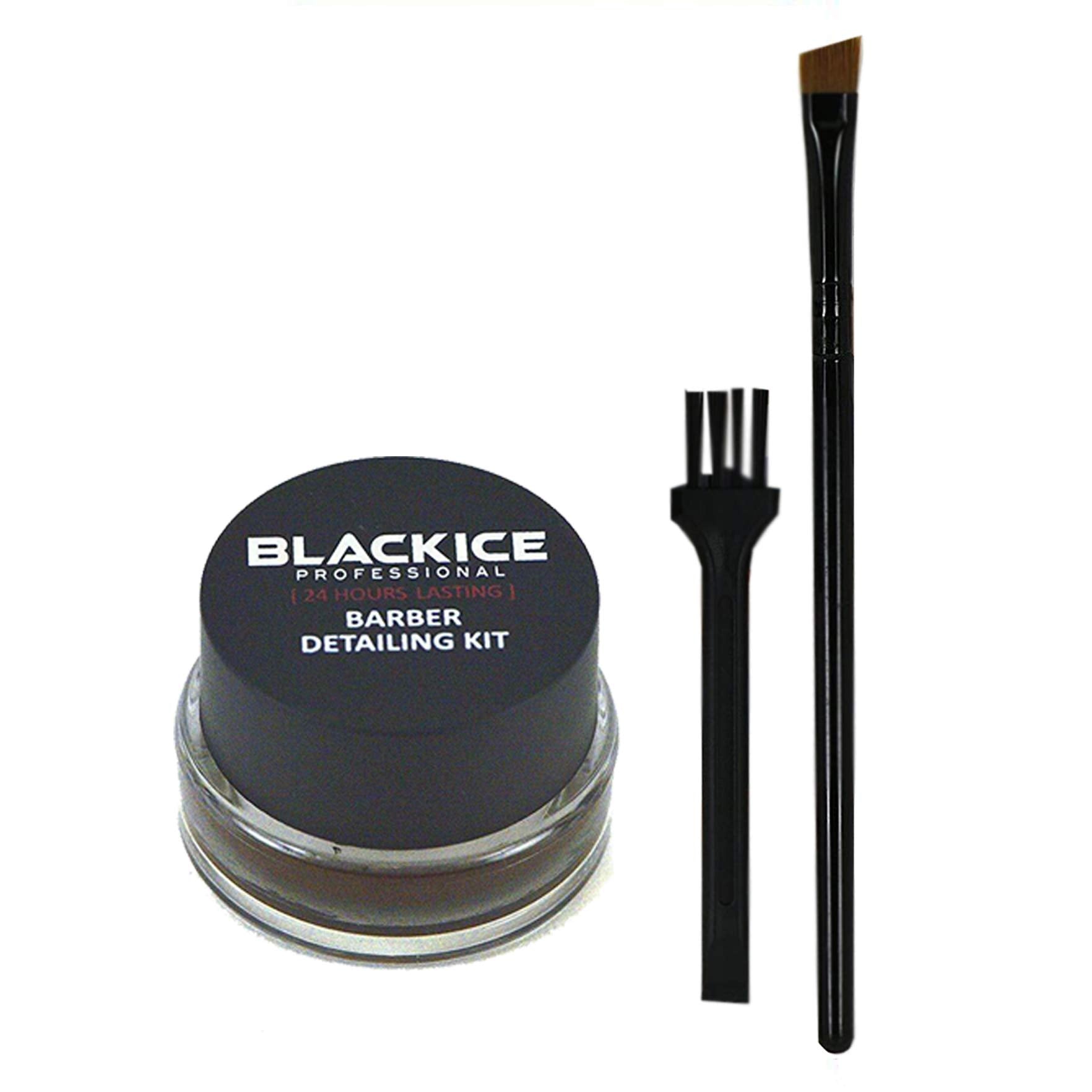 Routine quotidienne avec le Black Ice Barber Detailing Kit pour grooming rapide.
