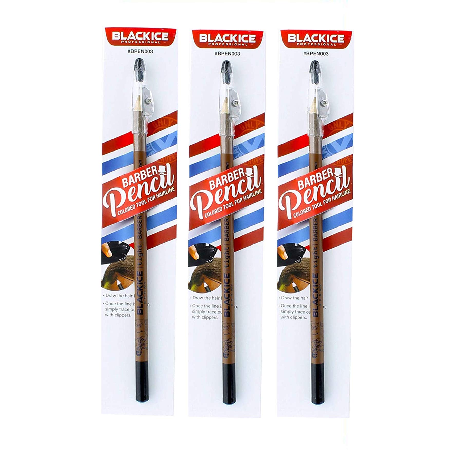 Black Ice Stylo-Barbier Spray trace ligne-cheveux: définition rapide et naturelle