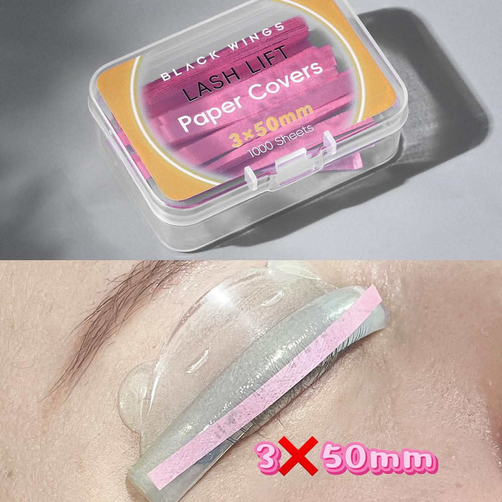Coussins levage des cils rose Black Wings 7x50mm pour grande adaptabilité
