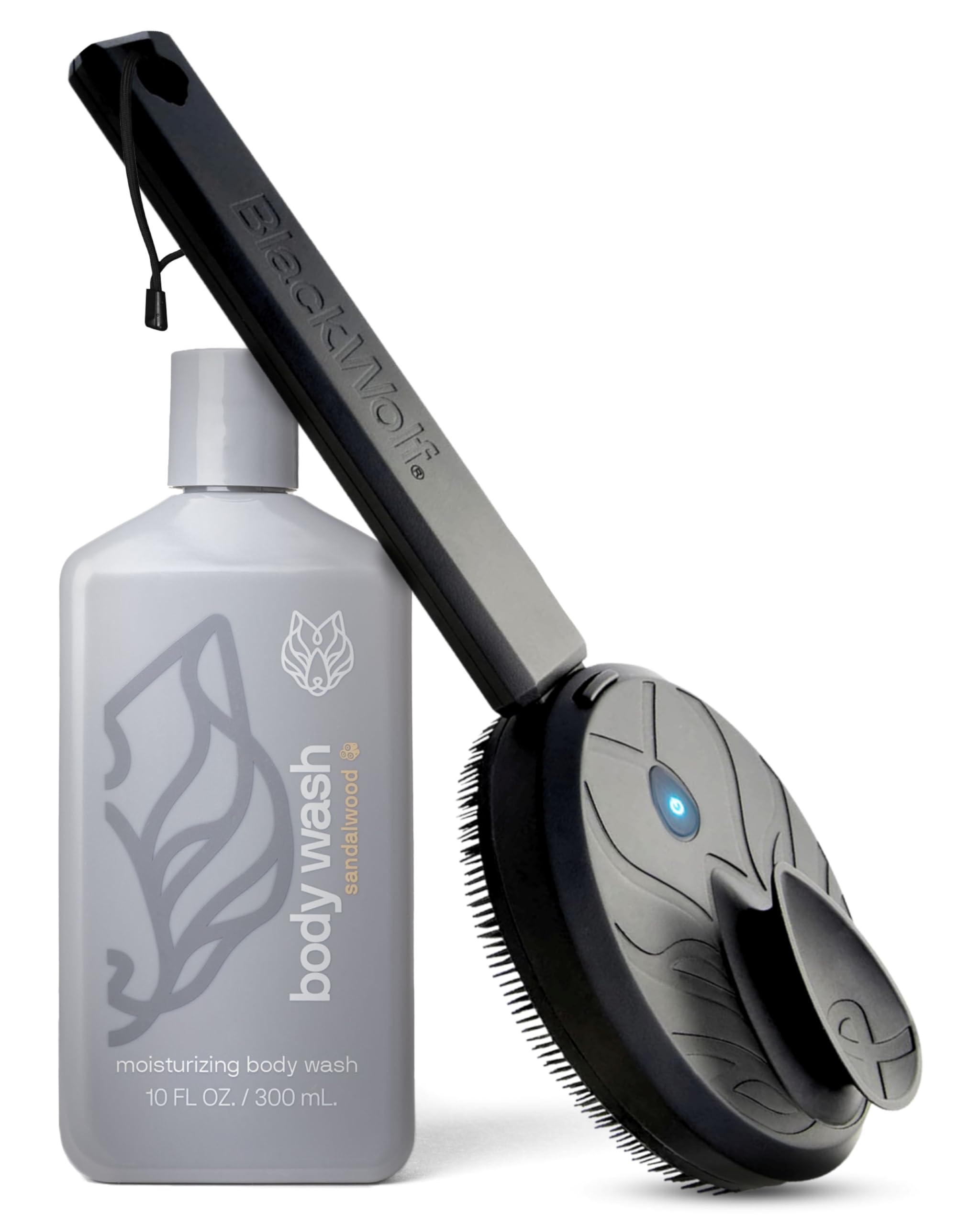 Sonic Scrubber Pro Black Wolf, brosse visage et corps pour exfolier en douceur.