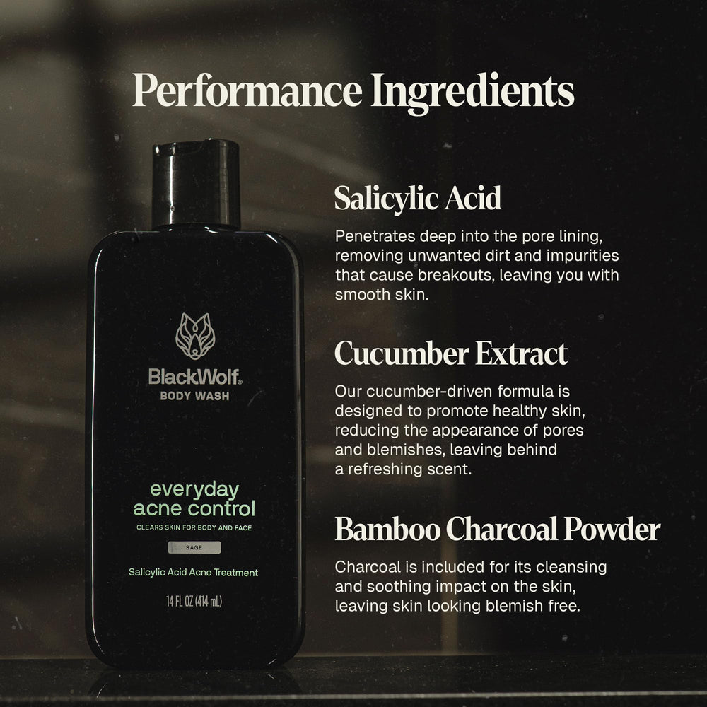 Texture du gel Black Wolf avec effet apaisant et frais sur la peau.