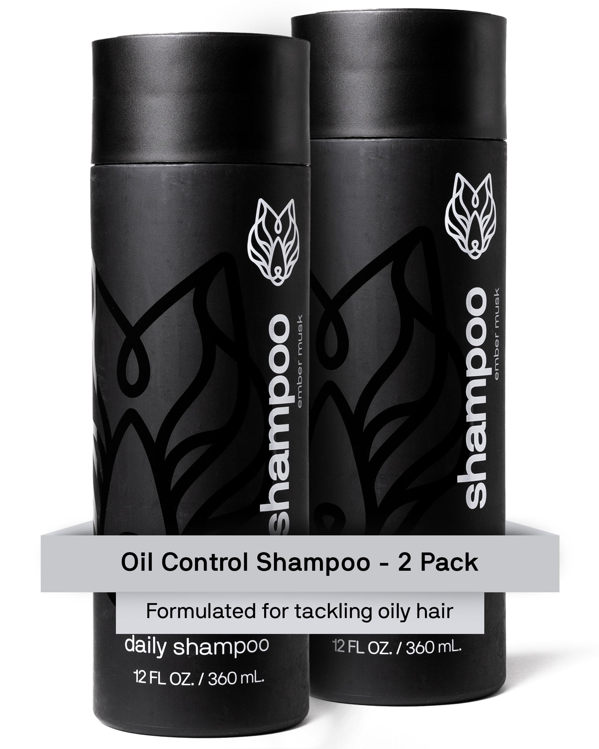 Shampooing Black Wolf contrôle huile avec bouteille double pack