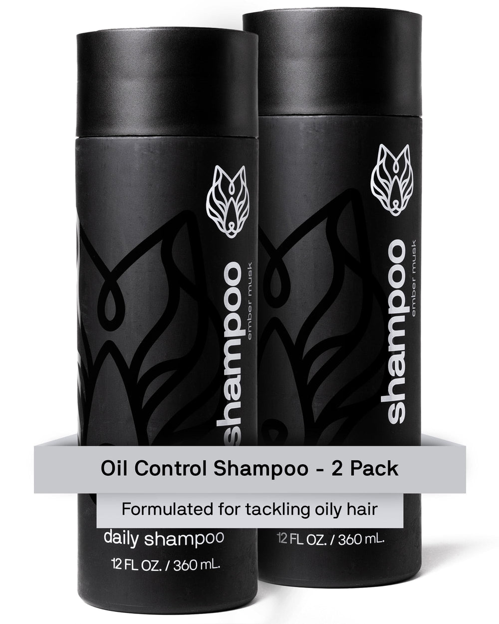 Shampooing Black Wolf contrôle huile avec bouteille double pack