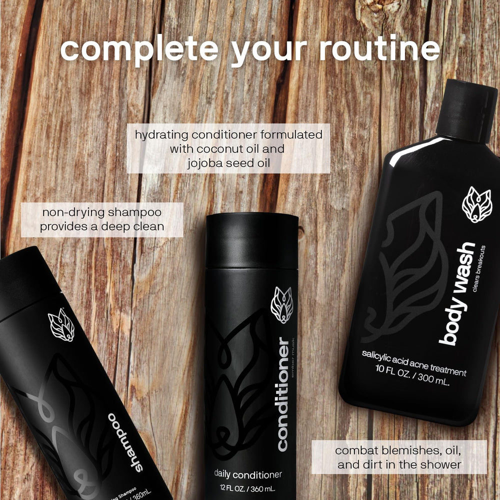 Black Wolf: soin quotidien pour homme, hydratation et propreté.