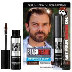 Blackbeard for Men – bouteille colorant barbe brun foncé, rapide et pratique.