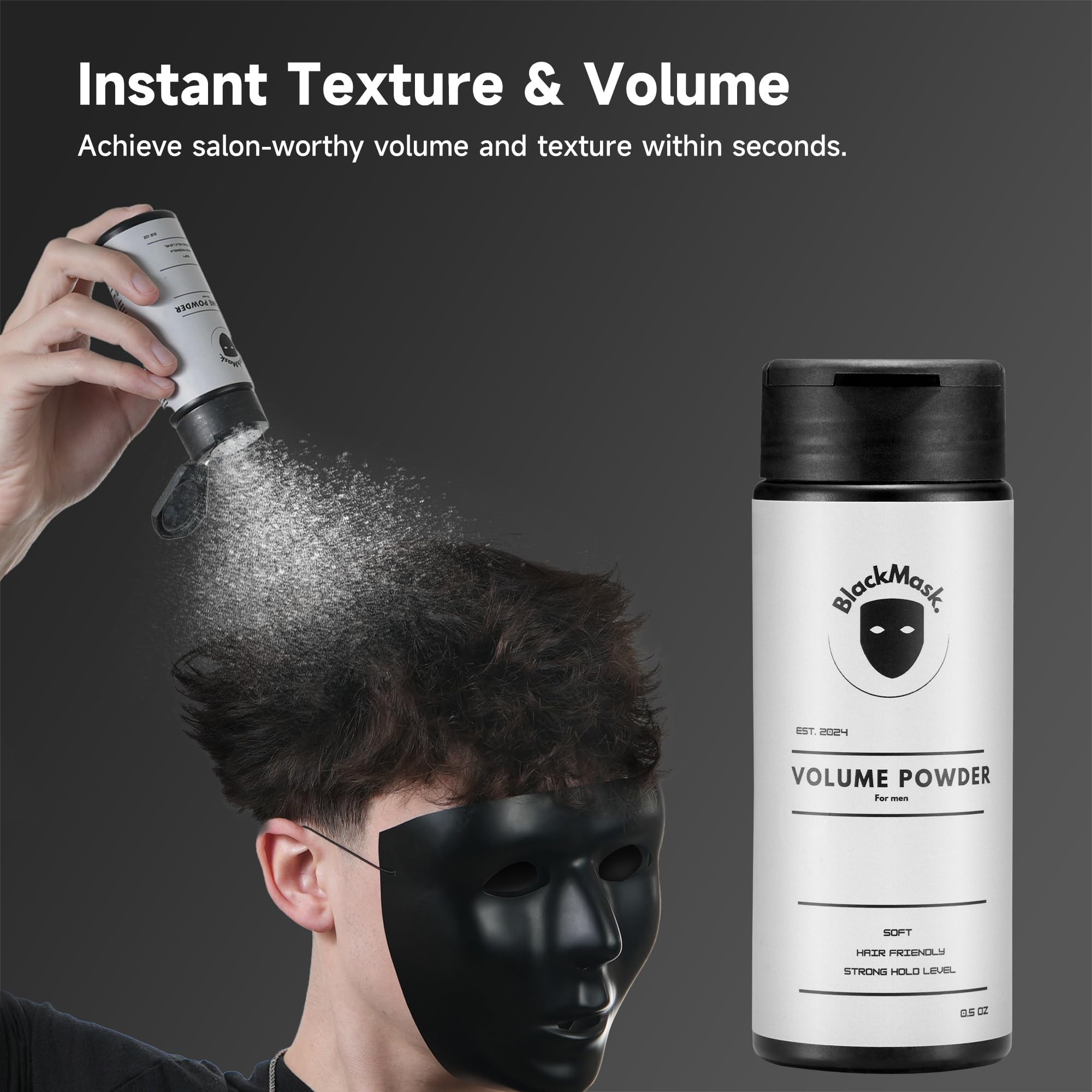 BlackMask application-facile: usage rapide et discret pour les cheveux.