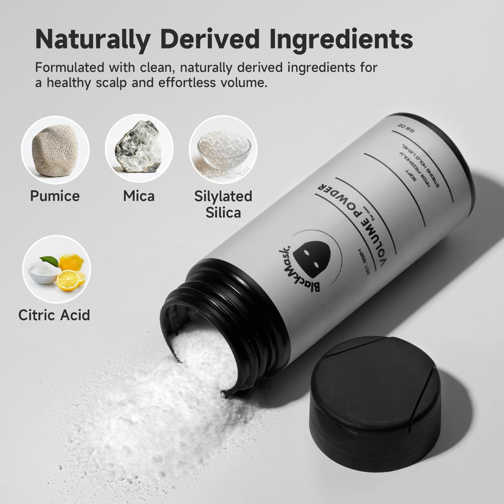 BlackMask ingrédients-minéraux: mica et dioxyde de titane pour finition légère.