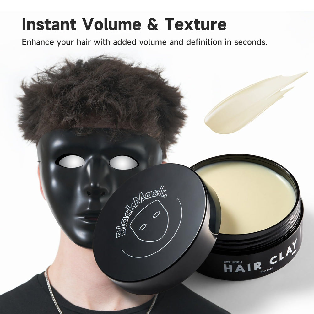 BlackMask Hair Clay tenue forte pour des styles qui tiennent toute la journée