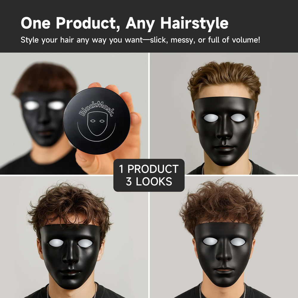 BlackMask Hair Clay texture naturelle sans brillance pour un look authentique
