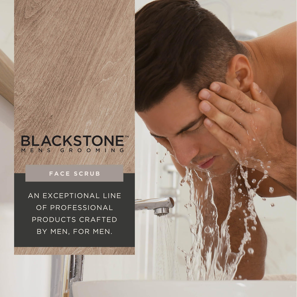 Texture exfoliante douce Blackstone, peau prête et lumineuse.