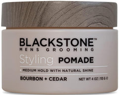 Blackstone pomade with bourbon cedar scent for all-day fragrance and style