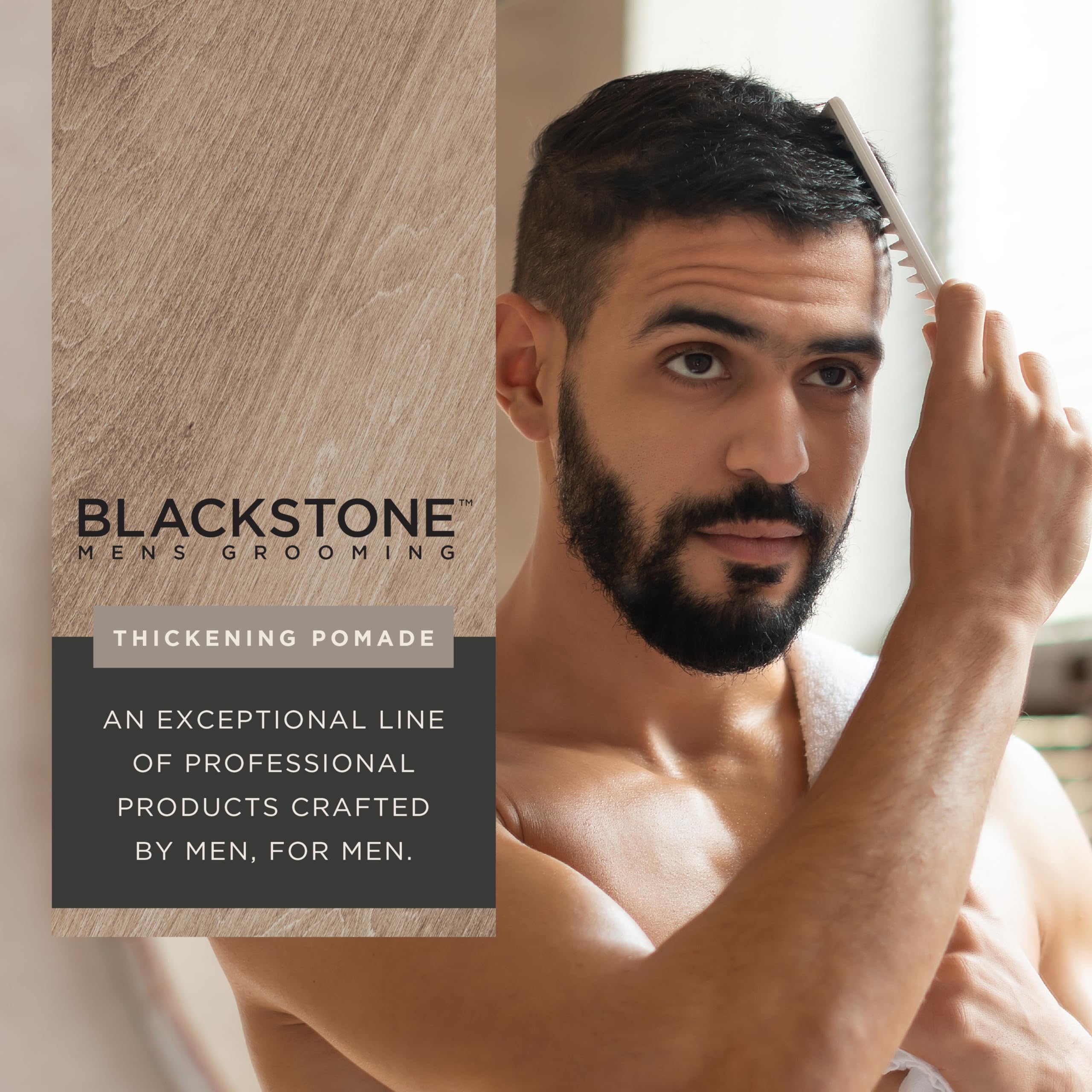 Blackstone pliable-hold formula delivers flexible shape without heaviness.