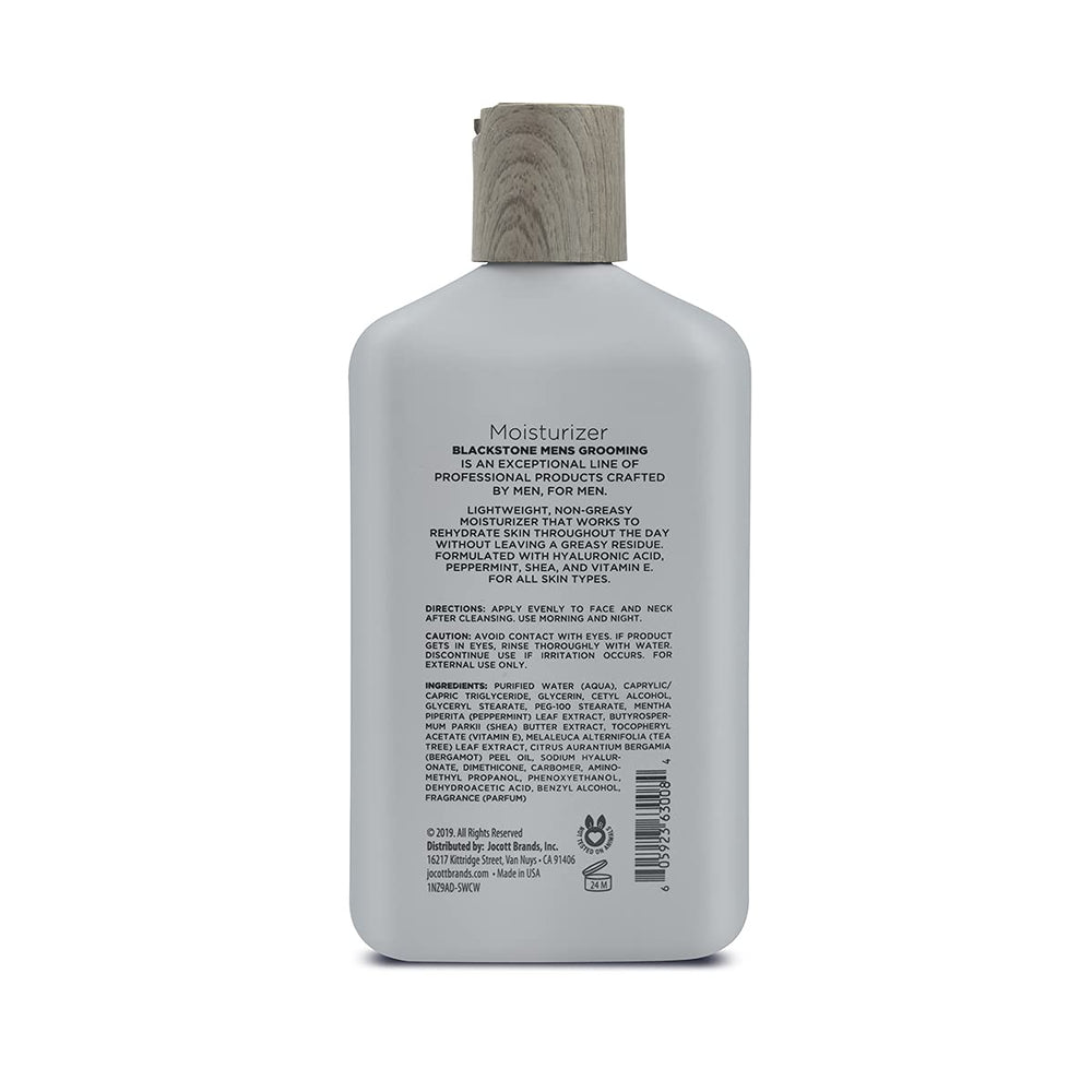 Blackstone Soin Visage Homme – sensation fraîche menthe après application quotidienne.