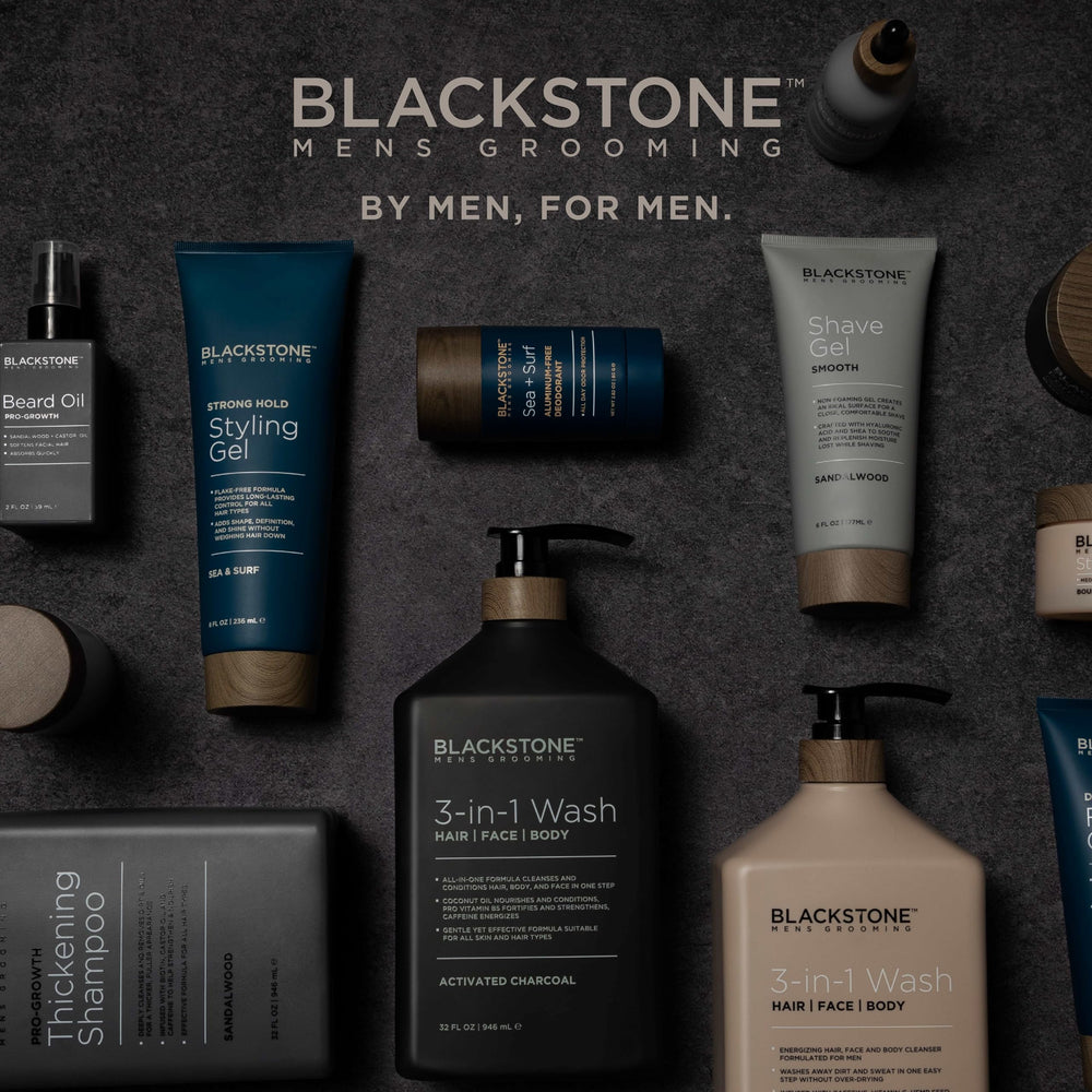 Sensation de fraîcheur menthe Blackstone après le soin.