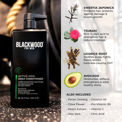 Ingrédients naturels japonais du Blackwood For Men pour équilibre et hydratation.