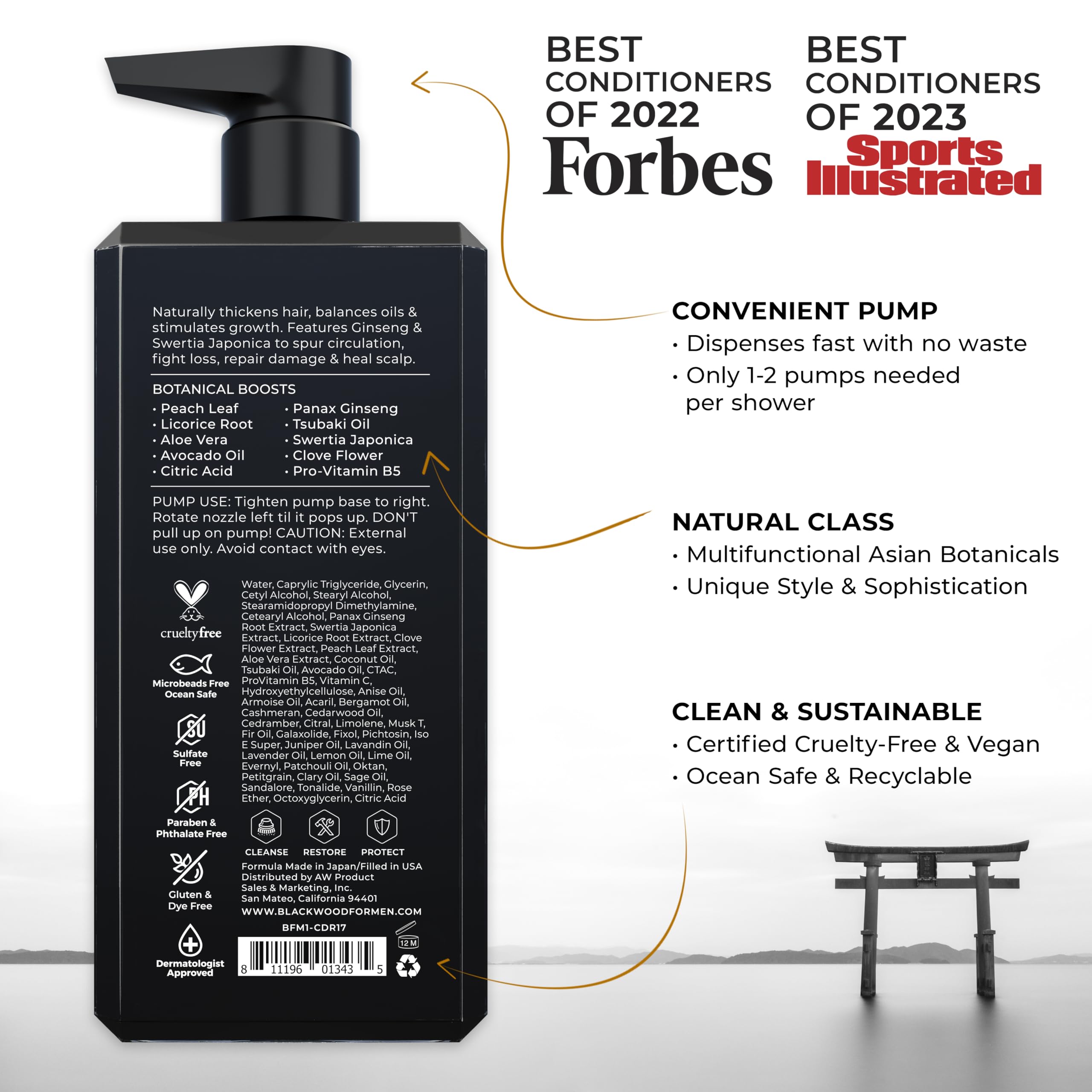 Texture crème du conditionneur Blackwood For Men pour nourrir les cheveux.
