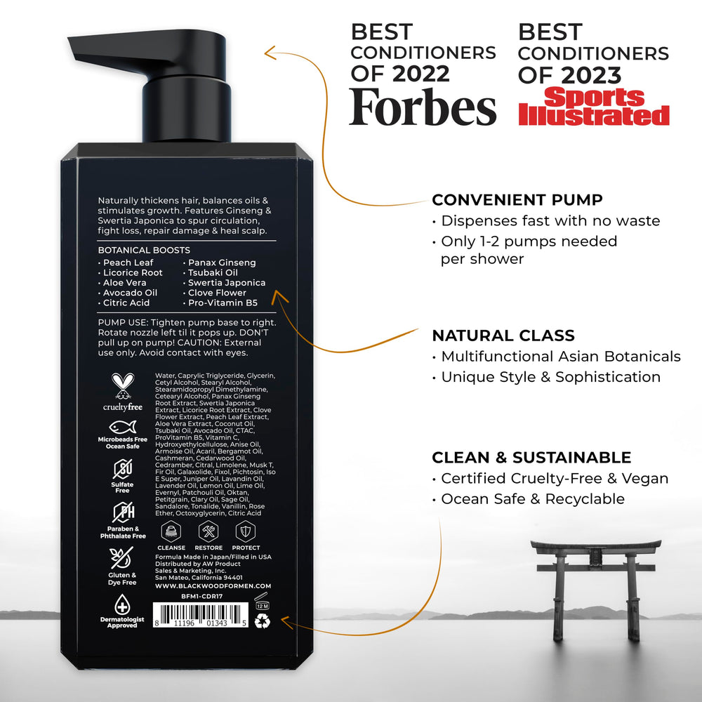 Texture crème du conditionneur Blackwood For Men pour nourrir les cheveux.