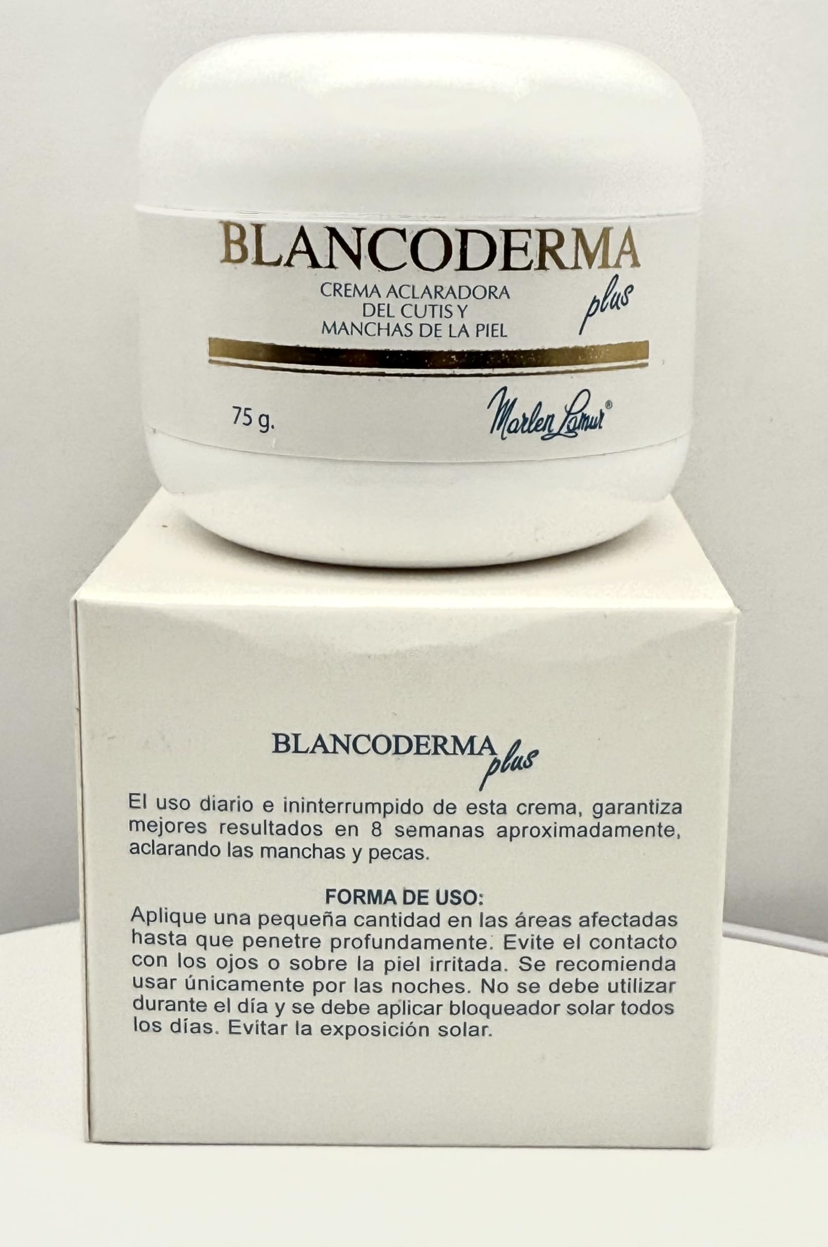 Blancoderma Plus, emballage 75g pratique pour usage quotidien et transport