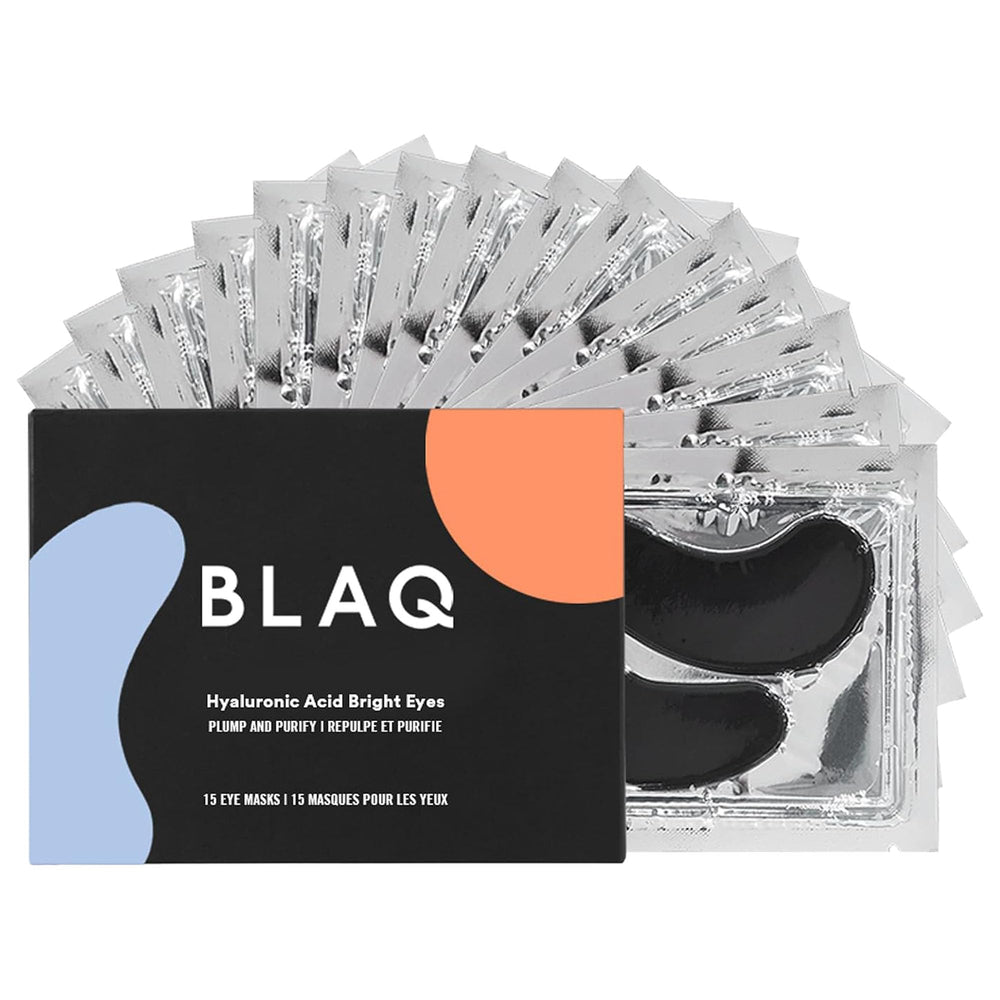 Patches yeux BLAQ dans packaging élégant prêt à démarrer la routine