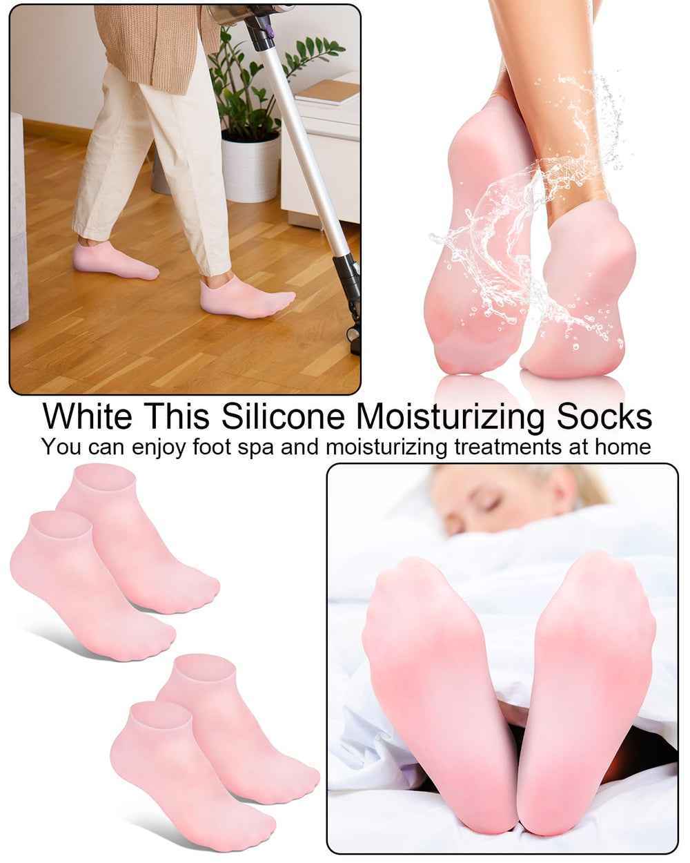 BLATOWN chaussettes silicone soin des pieds, revitalisation de la peau