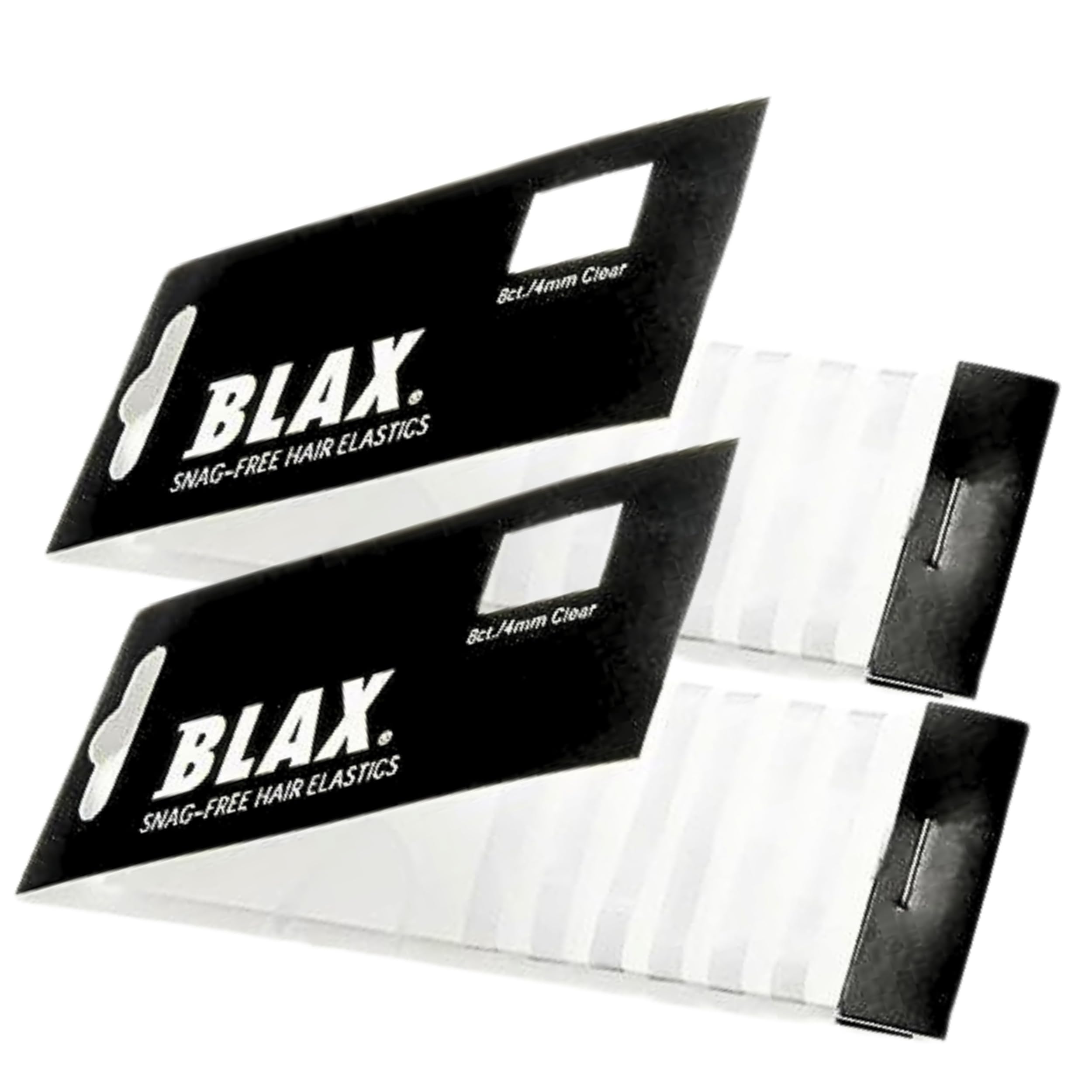 Élastiques Blax transparents 4 mm, ensemble seize pièces, usage quotidien sans accrochage.