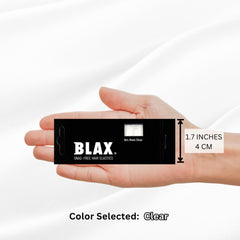 Blax élastiques transparents pour queue-de-cheval, sans tirage et confort durable.