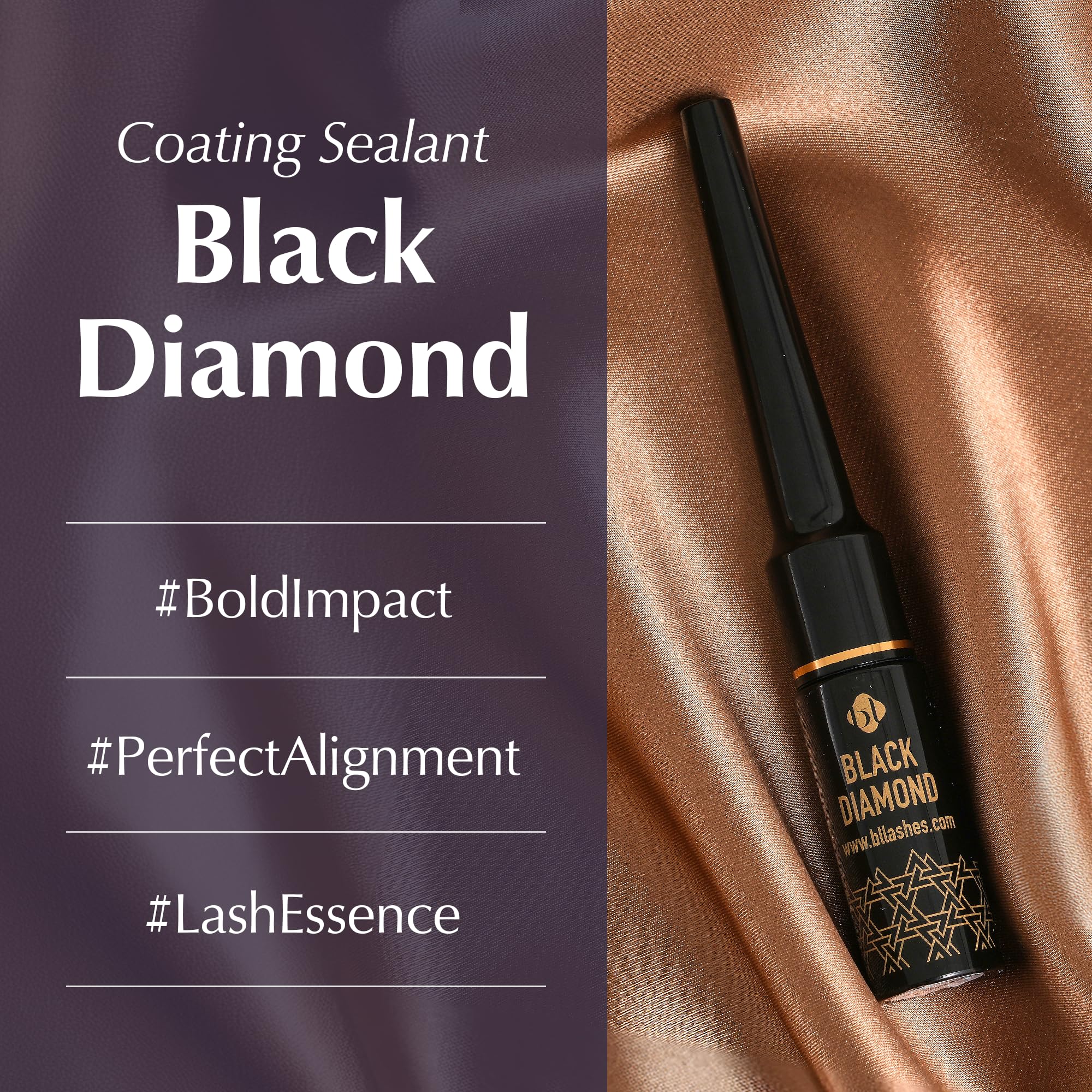 Application du BL Lashes Black Diamond Sealant pour un alignement net des cils
