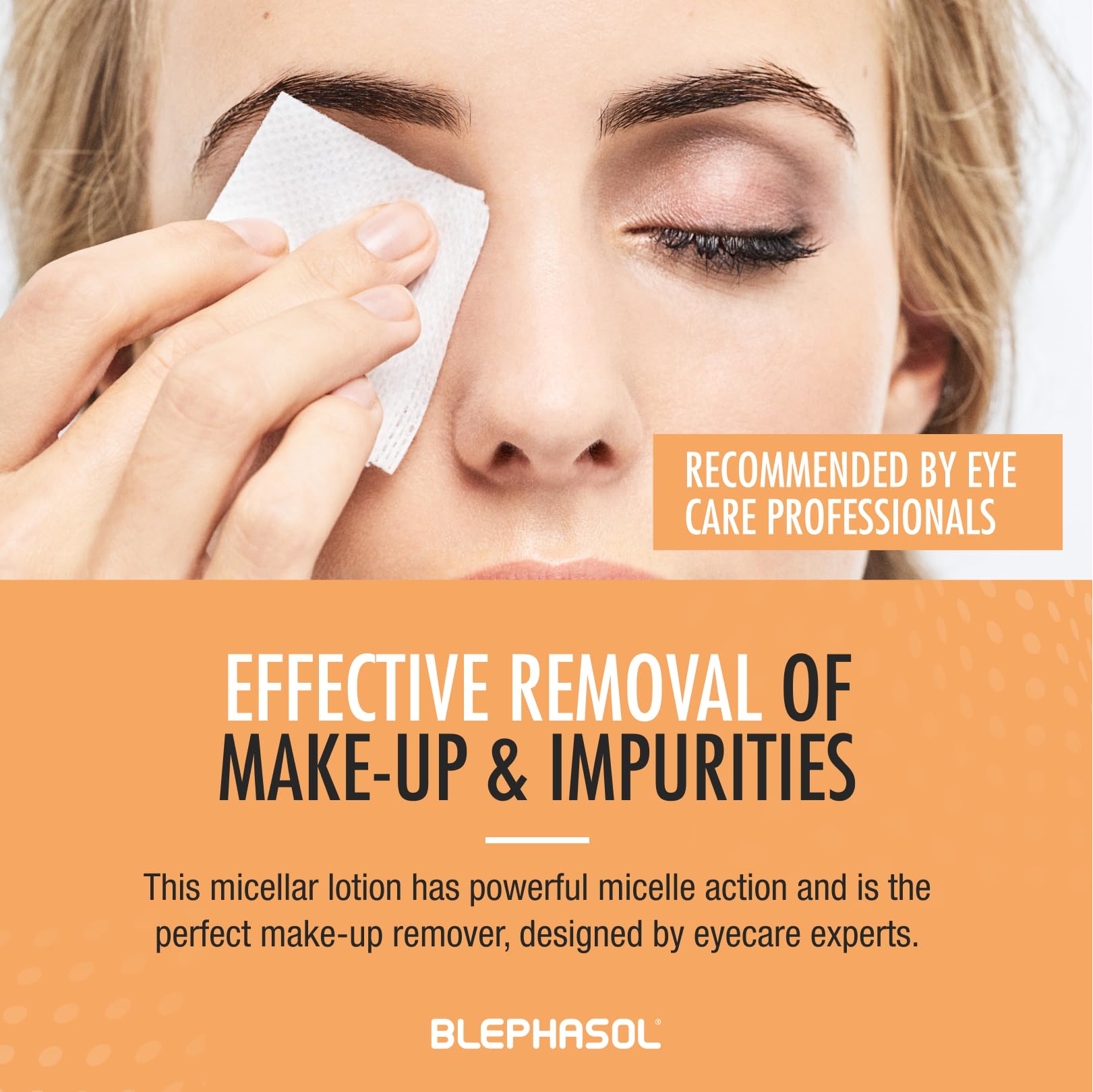 Blephasol Lotion utilisation quotidienne sans rinçage nécessaire.