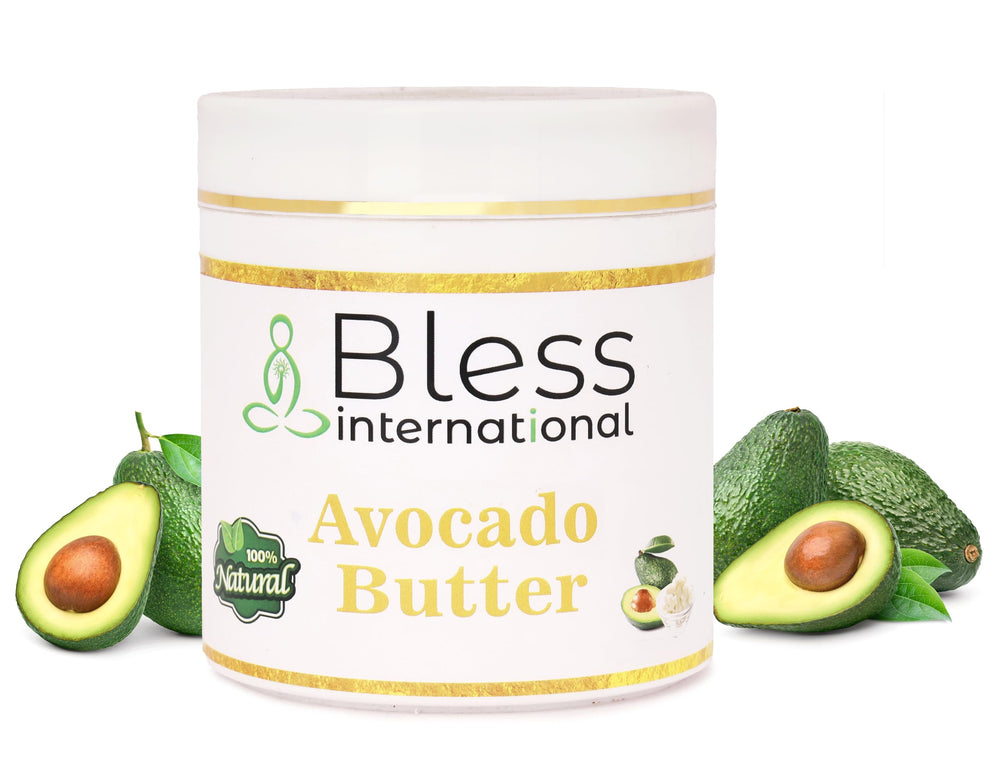 Beurre d'avocat cru Bless International pour le corps, soin nourrissant et durable