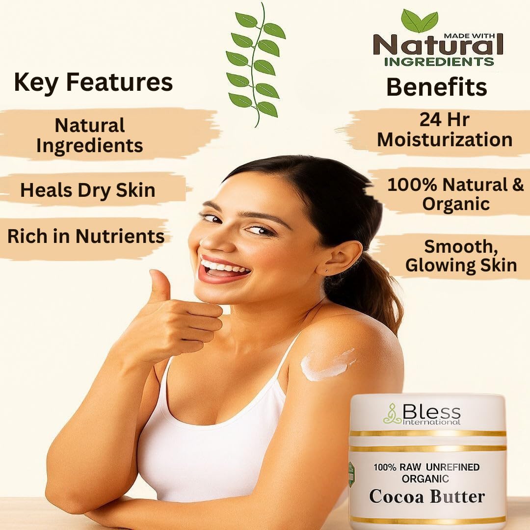 Cheveux: douceur et protection des pointes avec le beurre cacao cru Bless.