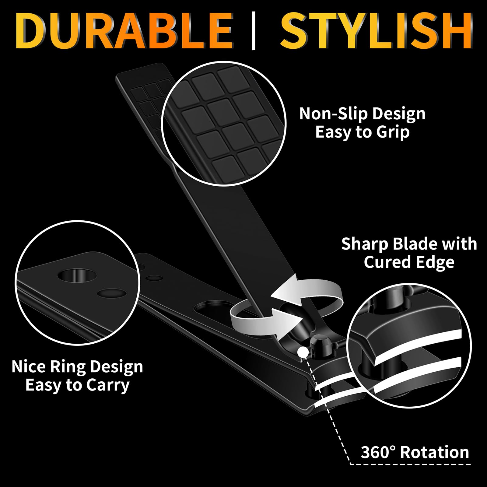 Coupe-ongles orteils BLESWIN, outil robuste pour ongles épais.