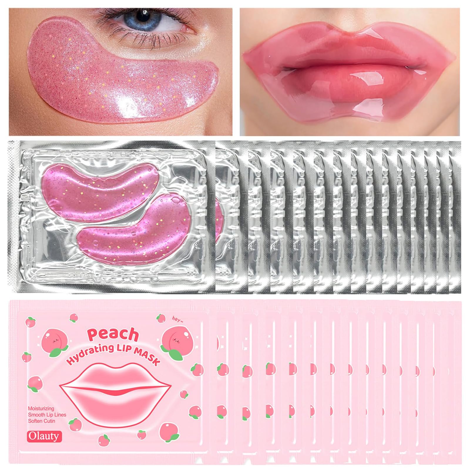 Emballage BliBling 15 paires – masques lèvres et yeux.