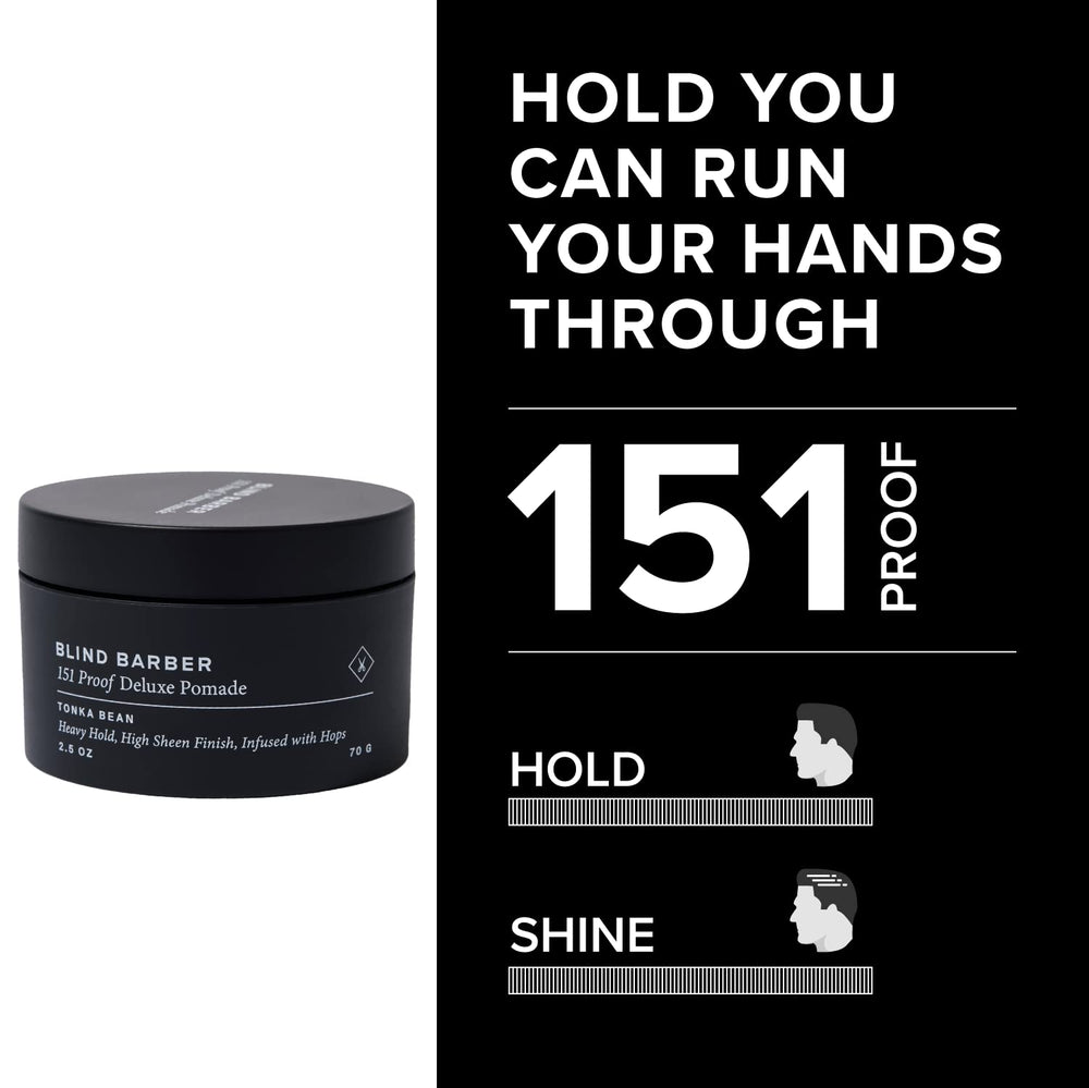 Blind Barber 151 Proof Deluxe Pomade – brillance élevée pour une apparence classique et nette
