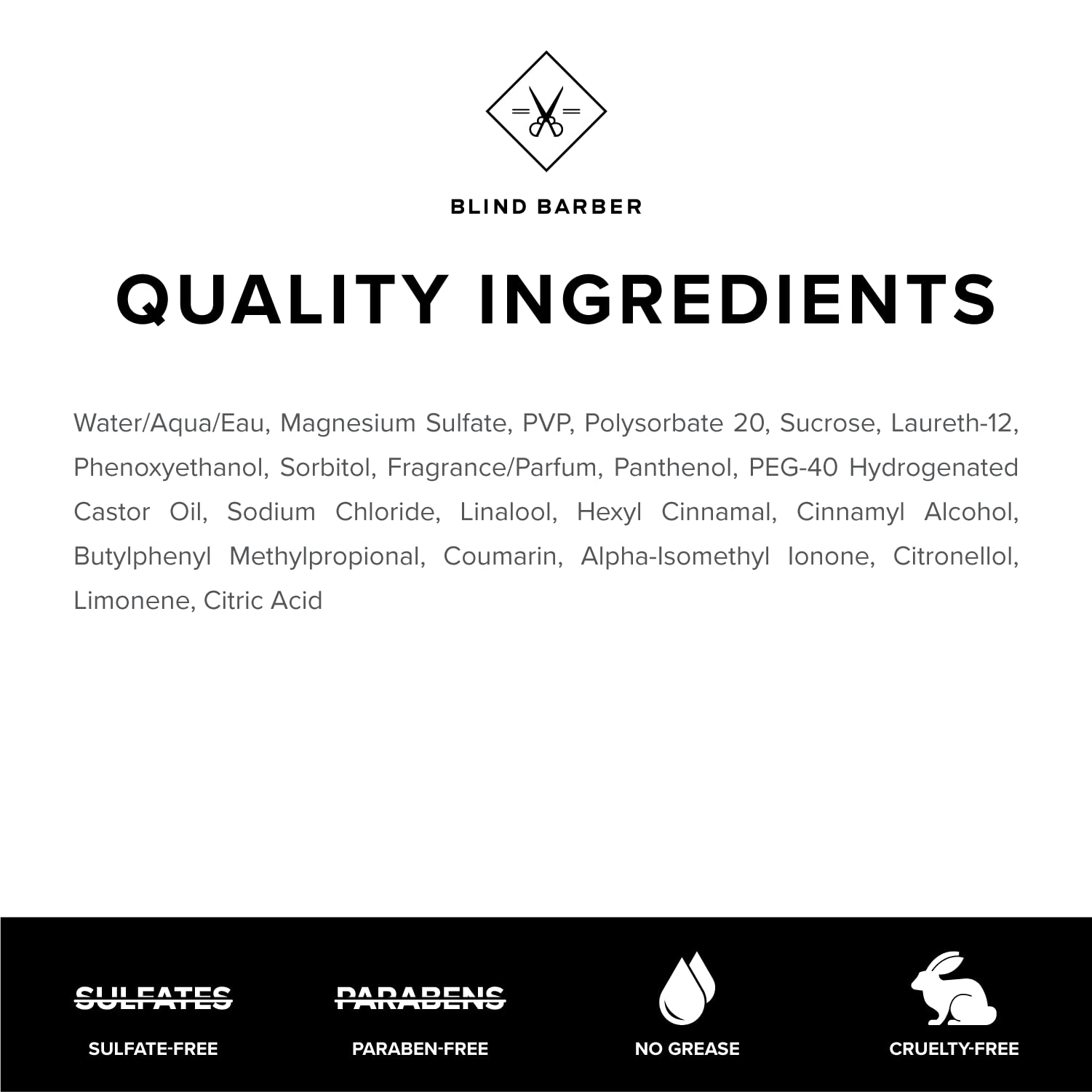 Packaging closeup of Blind Barber 40 Proof Sea Salt Spray